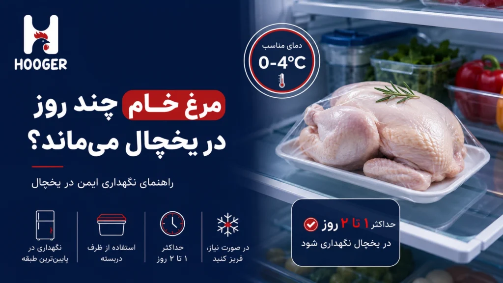 مرغ خام چند روز در یخچال می‌ماند؟ دما، ظرف و محل مناسب نگهداری