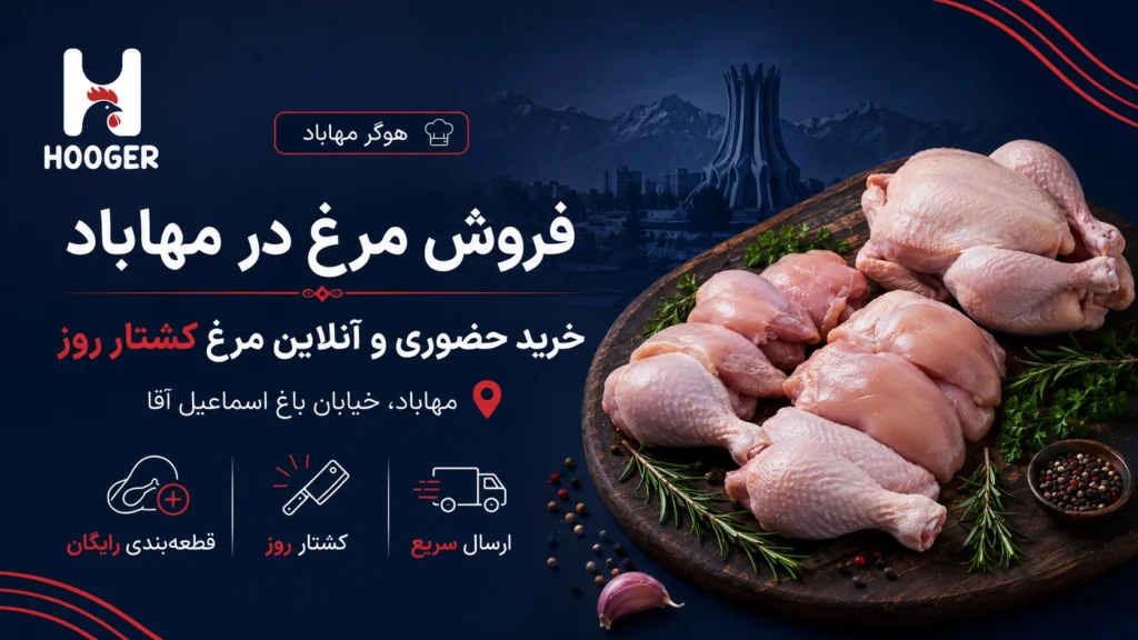 فروش مرغ در مهاباد؛ خرید حضوری و آنلاین مرغ کشتار روز از هوگر